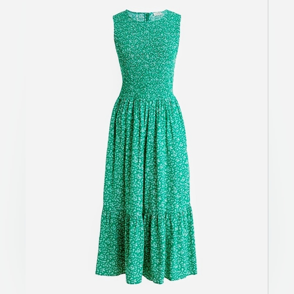Smocked midi dress